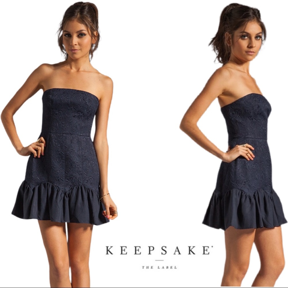 NEW Keepsake The Label Thing Called Love Dress in Navy - Picture 3 of 15